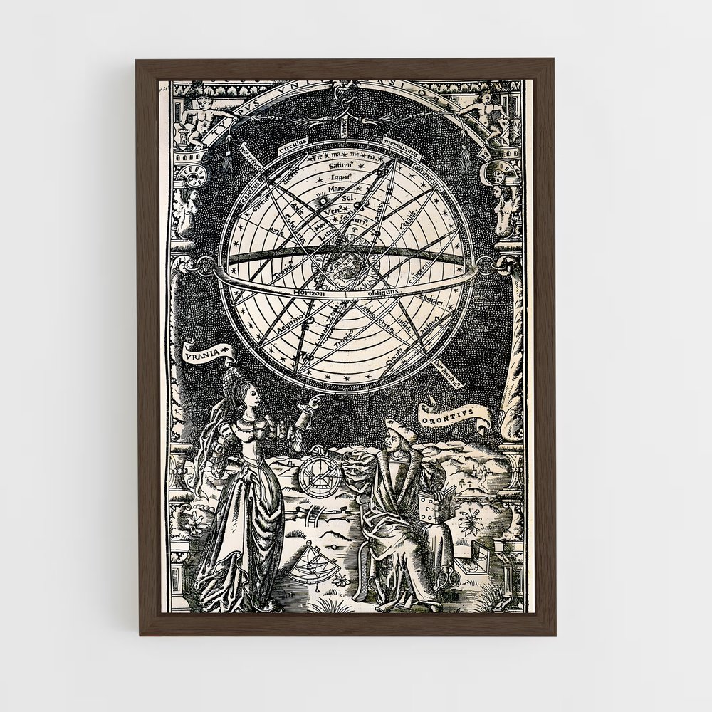 Poster L'Horloge des Étoiles – affiche Espace rétro (vue 5)